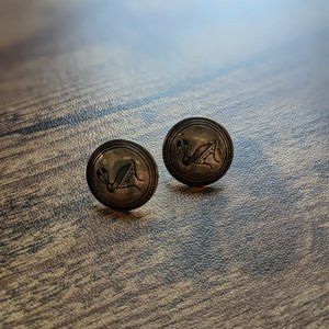 .925 Silver Rabbit Studs